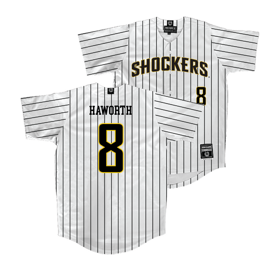 Wichita State Baseball White Jersey - Lane Haworth | #8