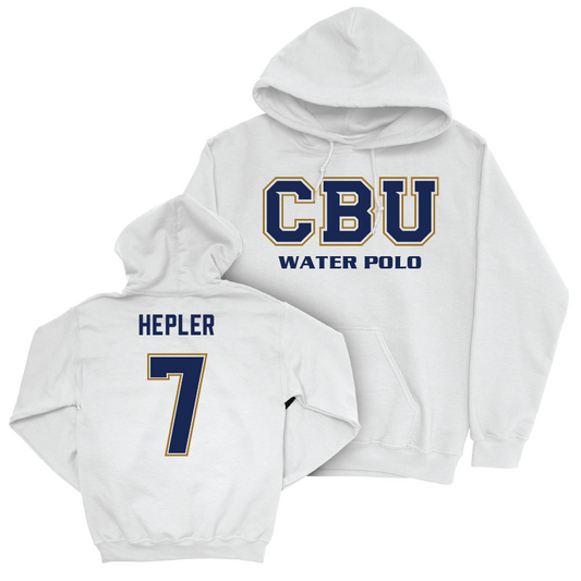 CBU Women's Water Polo White Classic Hoodie  - Jadyn Hepler