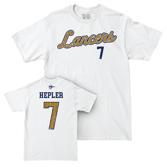 CBU Women's Water Polo White Script Comfort Colors Tee  - Jadyn Hepler