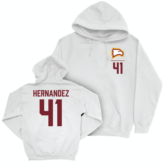 Winthrop Baseball White Logo Hoodie  - Jaylen Hernandez