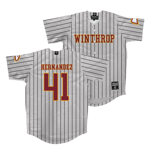 Winthrop Baseball Sport Grey Jersey  - Jaylen Hernandez