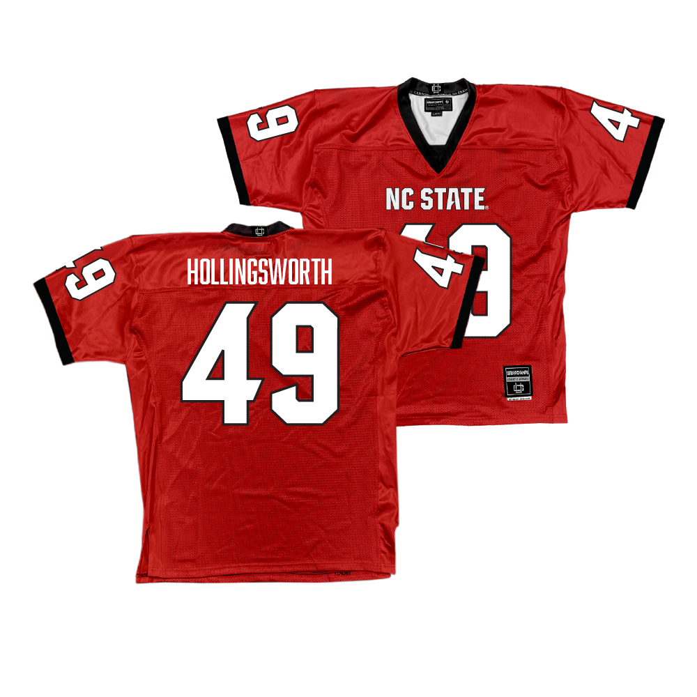 NC State Football Red Jersey - Aiden Hollingsworth