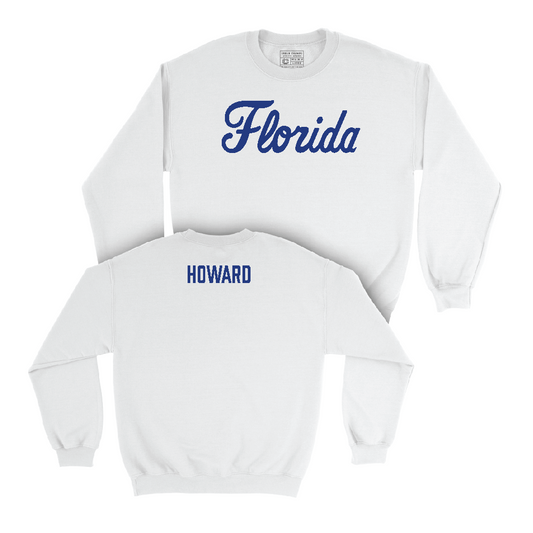 Florida Men's Track & Field White Script Crew  - Trenton Howard