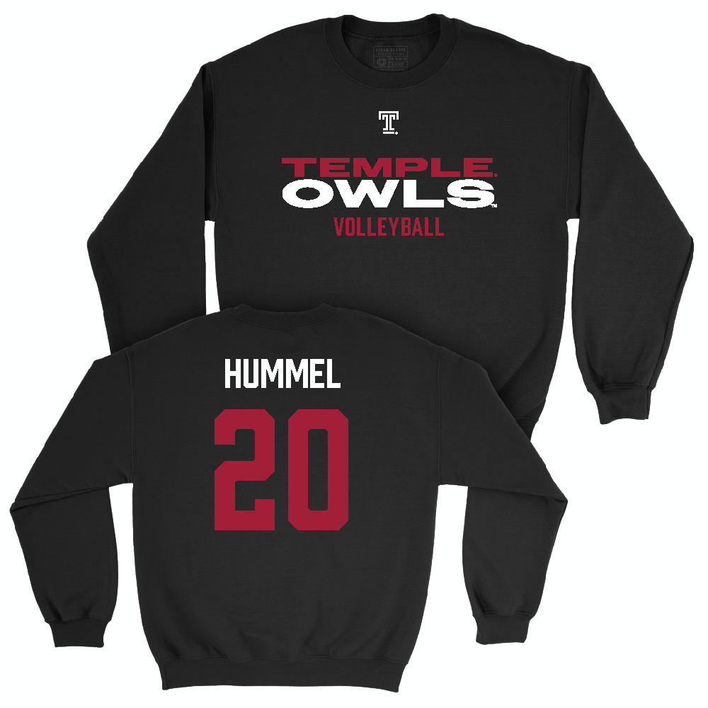 Temple Women's Volleyball Black Club Crew  - Olivia Hummel