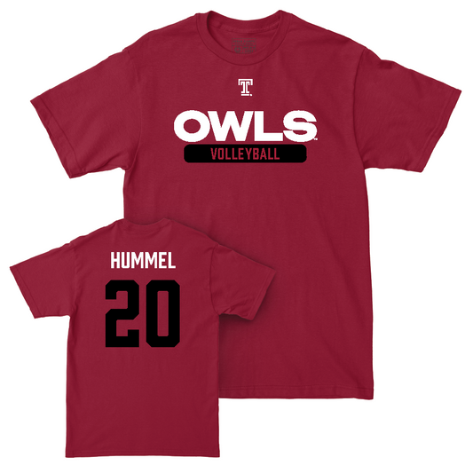 Temple Women's Volleyball Cherry Staple Tee  - Olivia Hummel