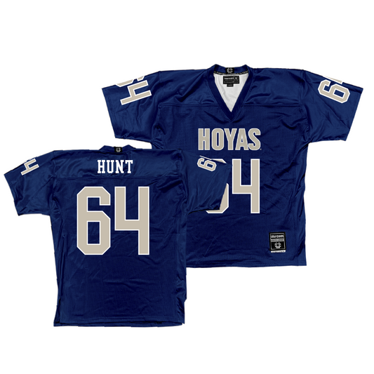 Georgetown Football Navy Jersey - Ethan Hunt