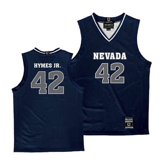 Nevada Men's Basketball Navy Jersey - Kwame Hymes Jr. | #42