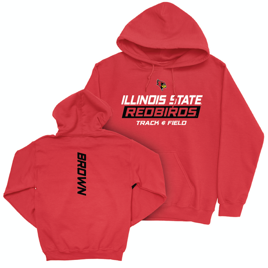 Illinois State Men's Track & Field Red Rush Hoodie - Braeden Brown Small