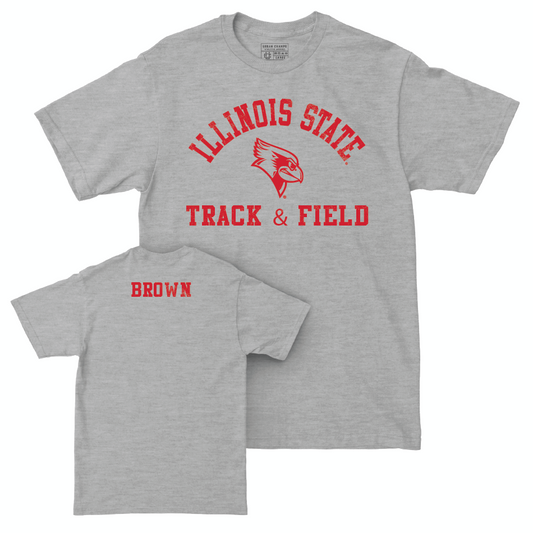 Illinois State Men's Track & Field Sport Grey Varsity Tee - Braeden Brown Small