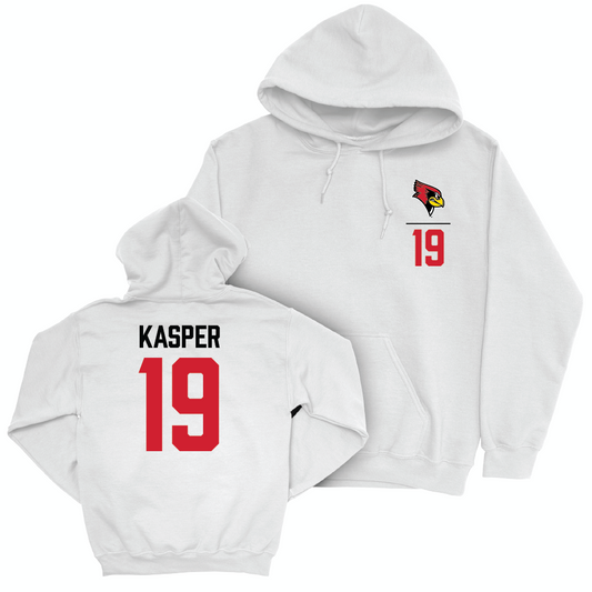 Illinois State Football White Logo Hoodie - Brett Kasper Small