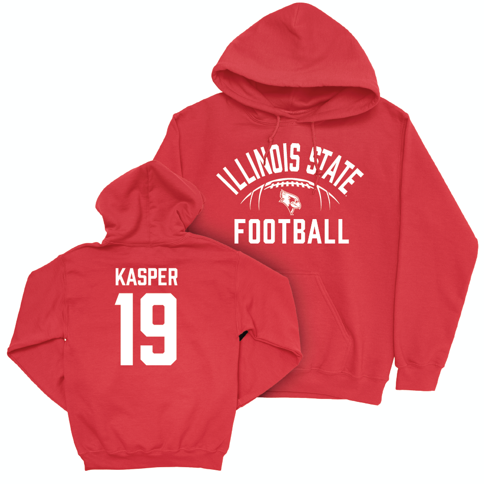 Illinois State Football Red Stadium Hoodie - Brett Kasper Small