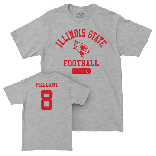 Illinois State Football Sport Grey Varsity Tee - Beckham Pellant Small