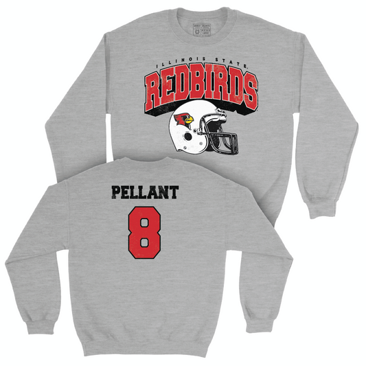 Illinois State Football Sport Grey Kick Off Crew - Beckham Pellant Small