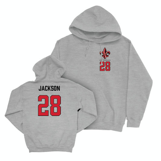 Louisiana Football Sport Grey Logo Hoodie  - George Jackson