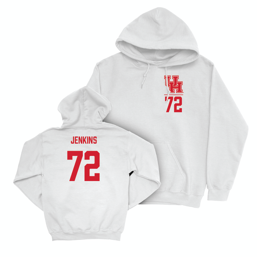 Houston Football White Logo Hoodie  - Marcus Jenkins