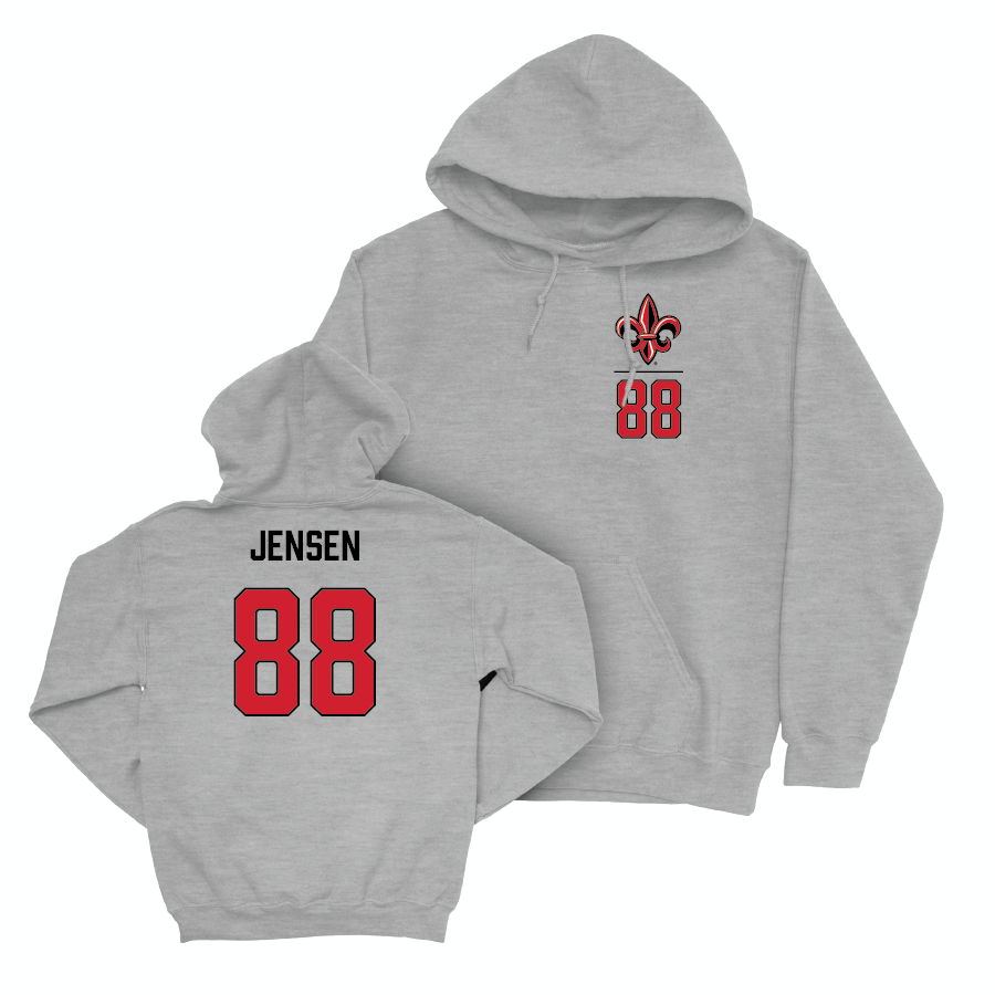 Louisiana Football Sport Grey Logo Hoodie  - Caden Jensen