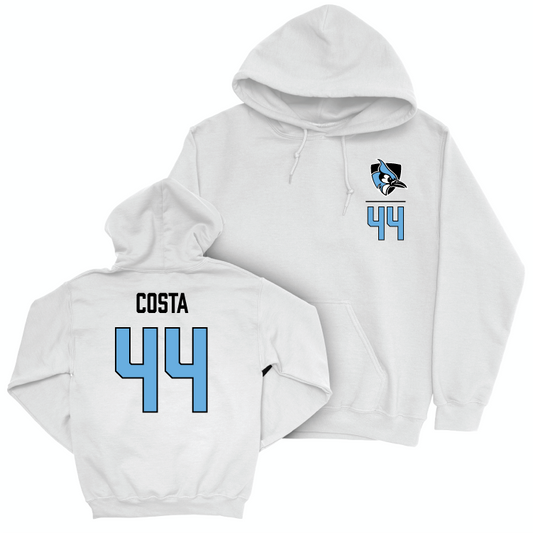 Johns Hopkins Women's Lacrosse White Logo Hoodie - Alayna Costa Small