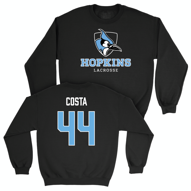 Johns Hopkins Women's Lacrosse Black Legacy Crew - Alayna Costa Small