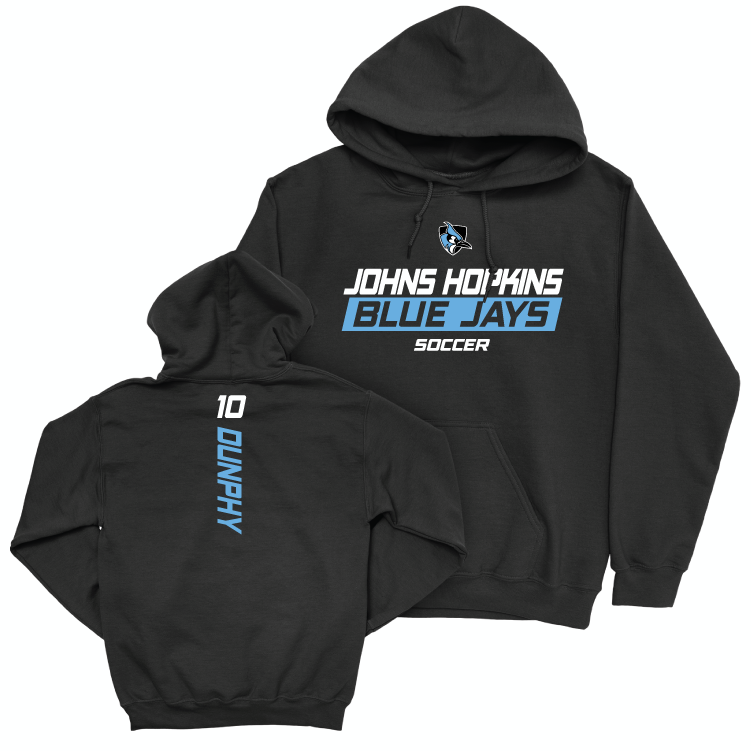 Johns Hopkins Men's Soccer Black Rush Hoodie - Aidan Dunphy Small