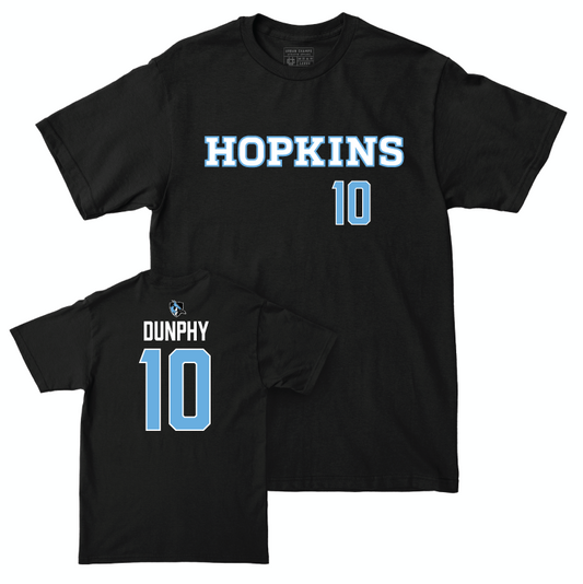 Johns Hopkins Men's Soccer Black Sideline Tee - Aidan Dunphy Small