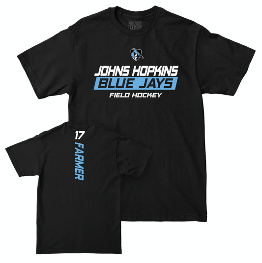 Johns Hopkins Field Hockey Black Rush Tee - Ada Farmer Small