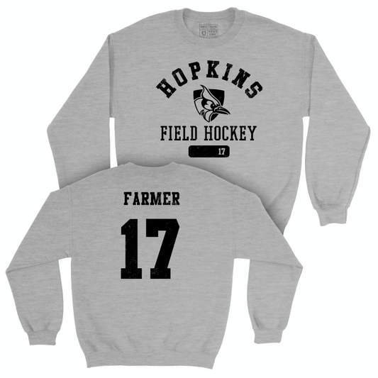 Johns Hopkins Field Hockey Sport Grey Varsity Crew - Ada Farmer Small