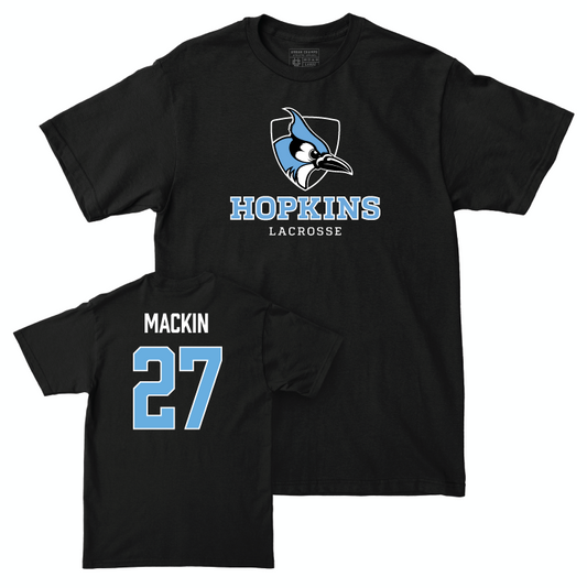 Johns Hopkins Women's Lacrosse Black Legacy Tee - Ashley Mackin Small