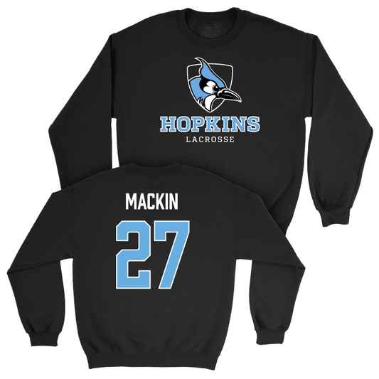 Johns Hopkins Women's Lacrosse Black Legacy Crew - Ashley Mackin Small