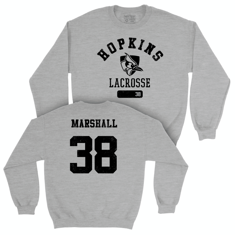 Johns Hopkins Women's Lacrosse Sport Grey Varsity Crew - Annie Marshall Small