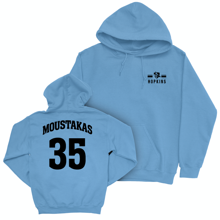 Johns Hopkins Football Blue Victory Hoodie - Atticus Moustakas Small