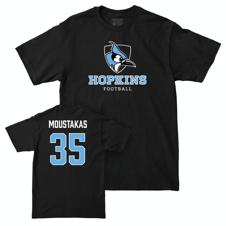 Johns Hopkins Football Black Legacy Tee - Atticus Moustakas Small