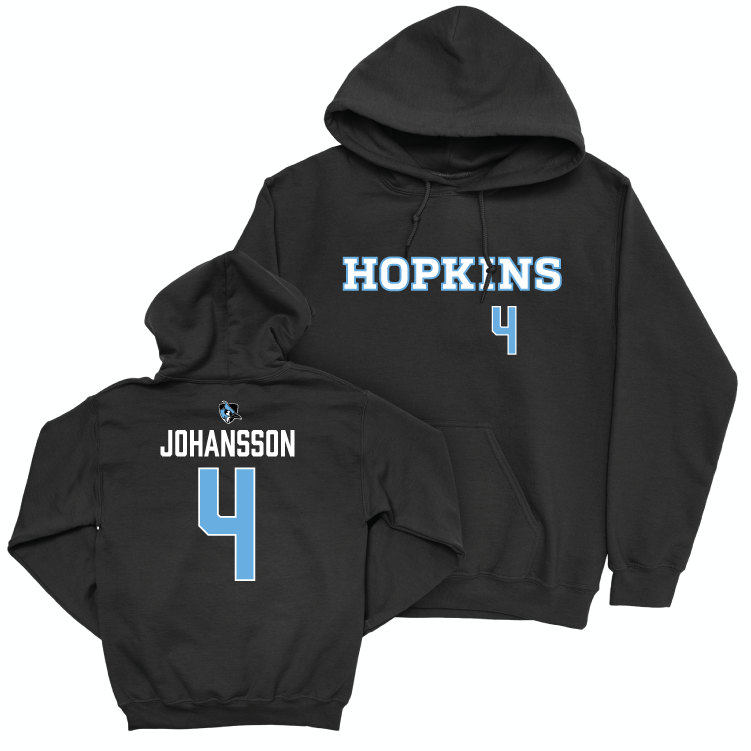 Johns Hopkins Men's Basketball Black Sideline Hoodie - Brian Johansson Small