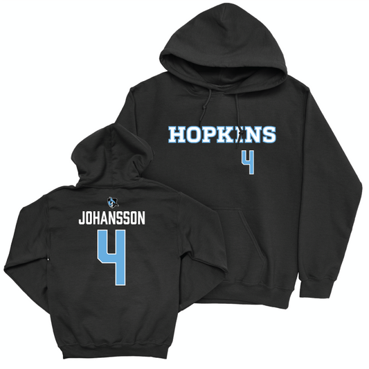 Johns Hopkins Men's Basketball Black Sideline Hoodie - Brian Johansson Small