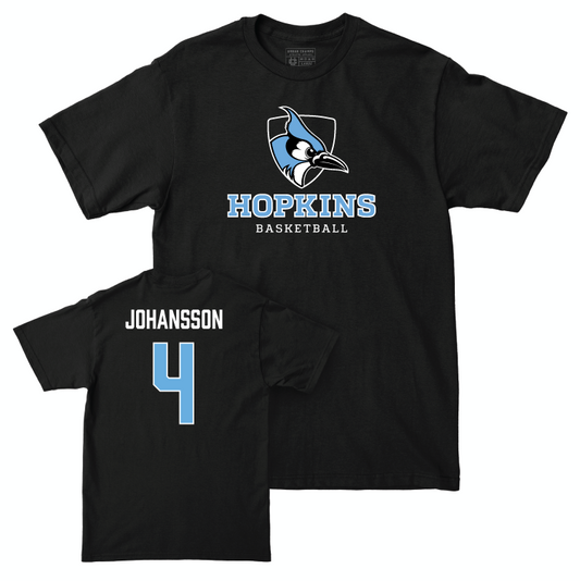 Johns Hopkins Men's Basketball Black Legacy Tee - Brian Johansson Small