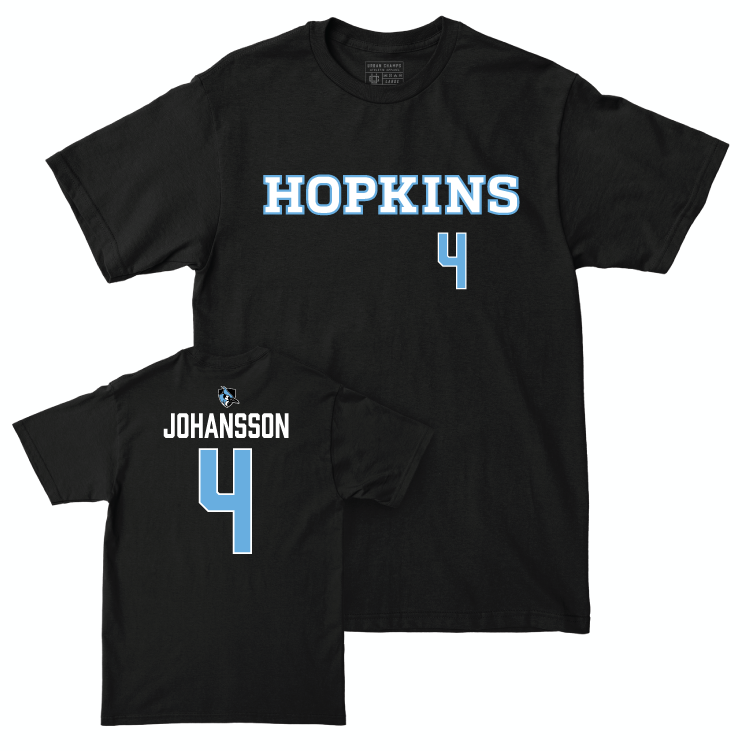 Johns Hopkins Men's Basketball Black Sideline Tee - Brian Johansson Small