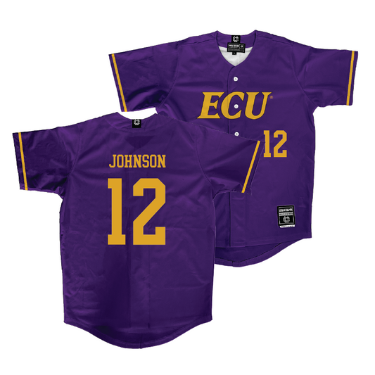 East Carolina Purple Baseball Jersey  - Ryley Johnson