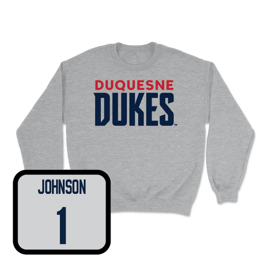 Duquesne Football Sport Grey Lock Crew - Jermaine Johnson