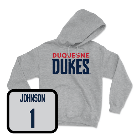 Duquesne Football Sport Grey Lock Hoodie - Jermaine Johnson