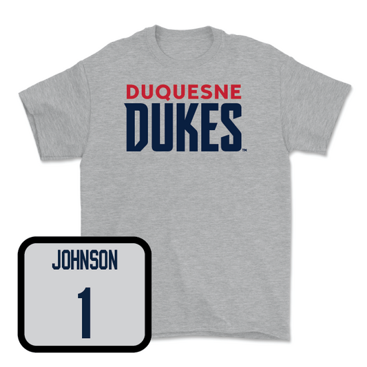 Duquesne Football Sport Grey Lock Tee - Jermaine Johnson