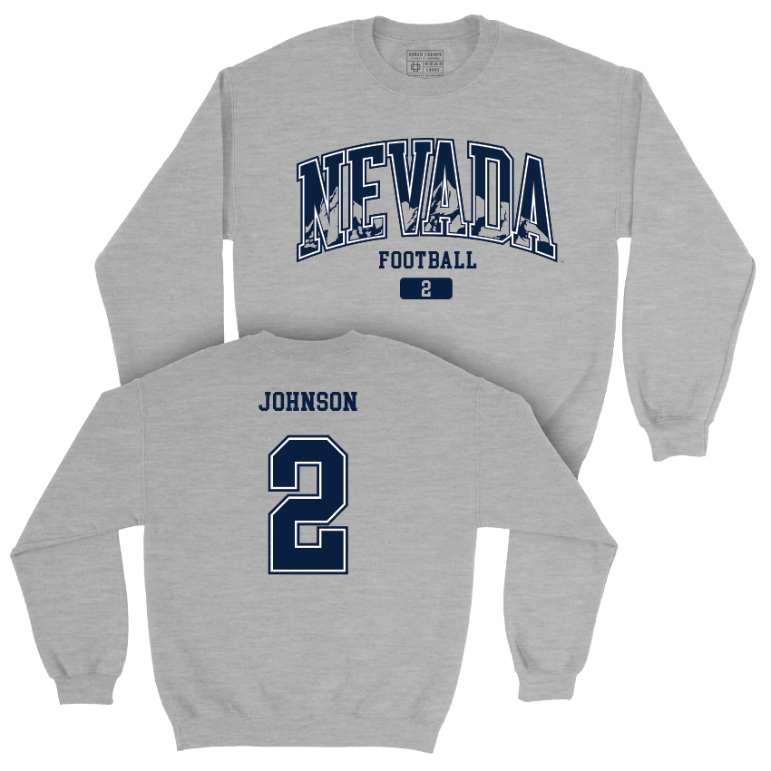 Nevada Football Sport Grey Arch Crew  - Kaden Johnson