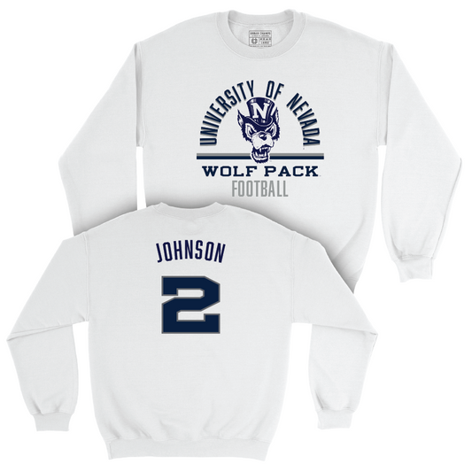 Nevada Football White Classic Crew  - Kaden Johnson