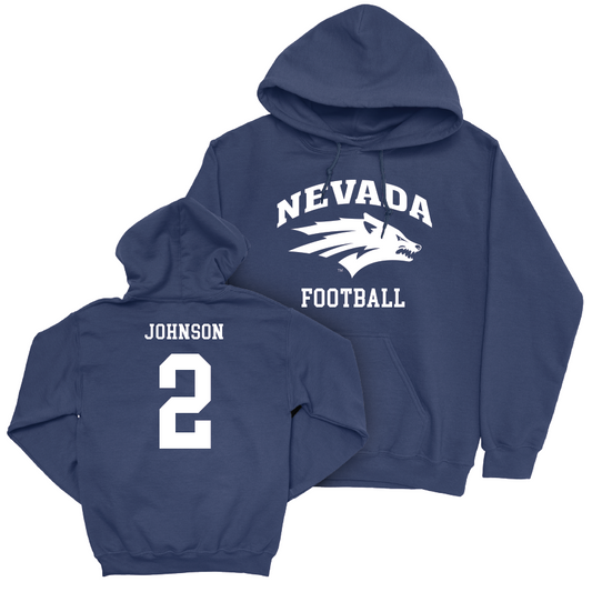 Nevada Football Navy Staple Hoodie  - Kaden Johnson