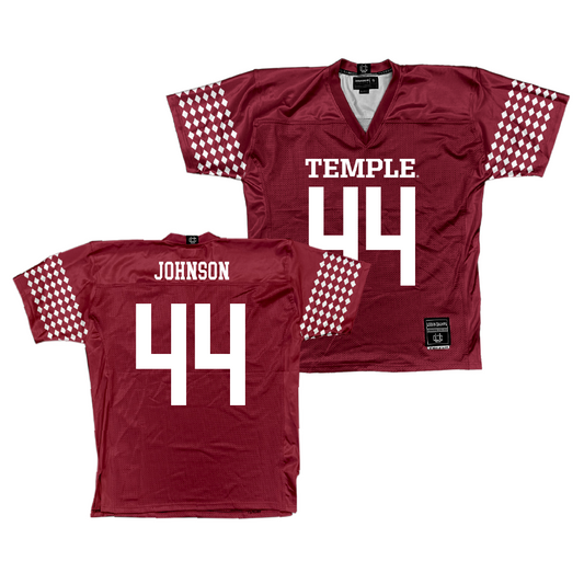 Temple Cherry Football Jersey  - Kian Johnson