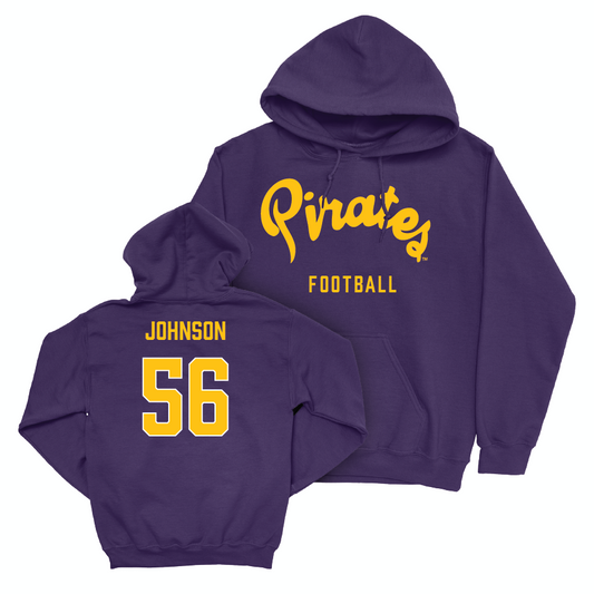 East Carolina Football Purple Script Hoodie  - D'Anta Johnson