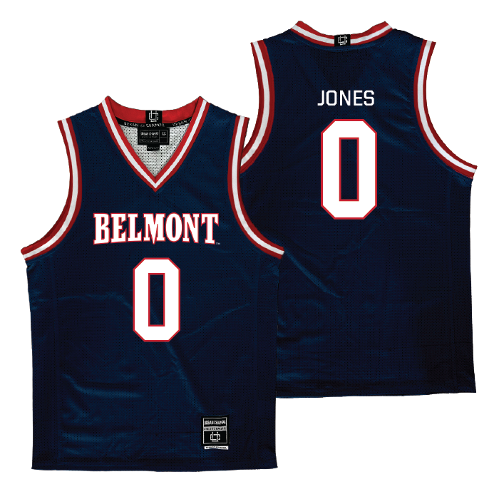 Belmont Women's Basketball Navy Jersey - Tuti Jones | #0