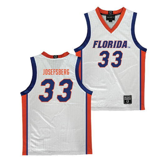 Florida Men's Basketball White Jersey - Cooper Josefsberg #33