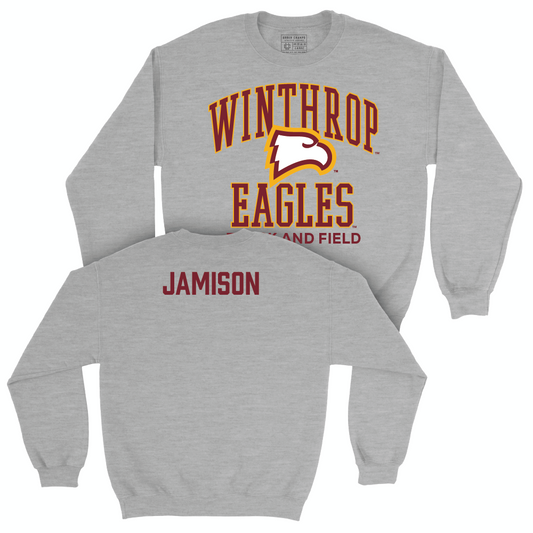 Winthrop Men's Track & Field Sport Grey Classic Crew  - Maurion Jamison