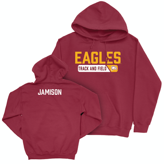 Winthrop Men's Track & Field Maroon Staple Hoodie  - Maurion Jamison