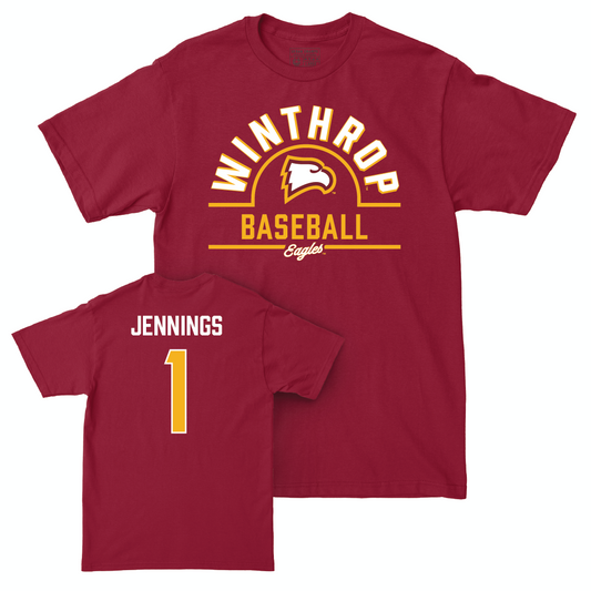 Winthrop Baseball Maroon Arch Tee - Chancellor Jennings