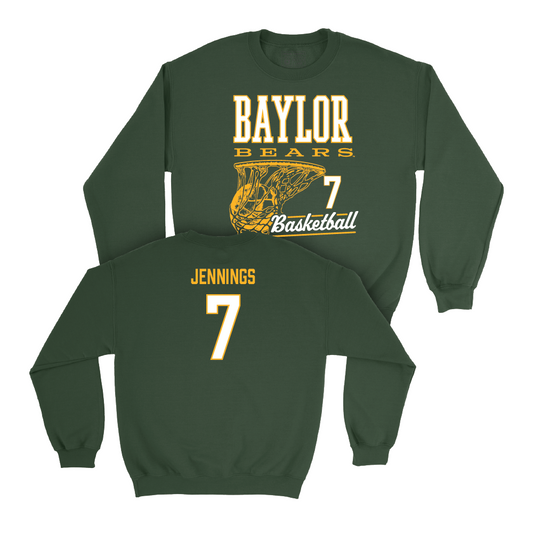 Baylor Women's Basketball Green Hoops Crew  - Waiata Jennings